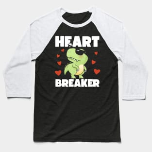 KIDS VALENTINES HEART BREAKER T-REX (HEARTS VERSION) Baseball T-Shirt